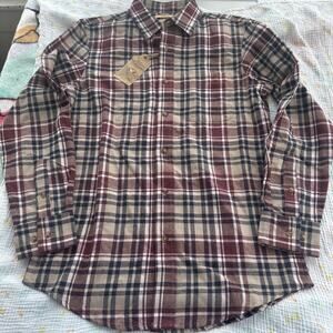 Telluride Clothing Co Mens Small Cowboy Country Western Flannel Plaid Button Up